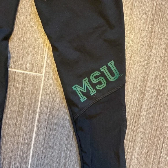 PINK Victorias Secret Black Leggings MSU Michigan State University Small… - Picture 9 of 10
